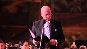 Giorgio Perlasca tiszteletére rendezett koncert Ilan Mor izraeli nagykövet beszéde